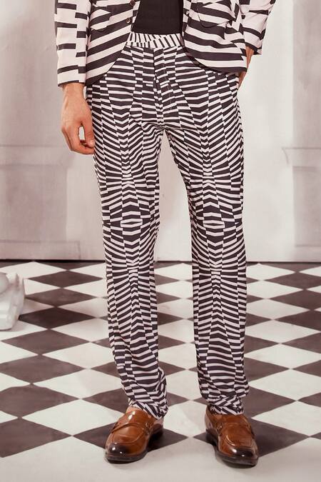 Nikita Mhaisalkar Black Georgette Byzantine Print Trouser Online at Aza Fashions Nikita Mhaisalkar_Black Georgette Byzantine Print Trouser _Online_at_Aza_Fashions