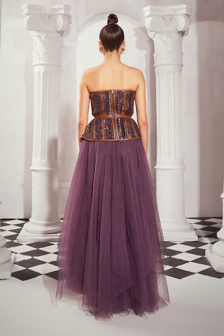 Nikita Mhaisalkar Shimmer Layered Skirt 