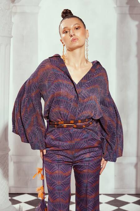 Nikita Mhaisalkar_Multi Color Beads Tie-up Belt _Online_at_Aza_Fashions