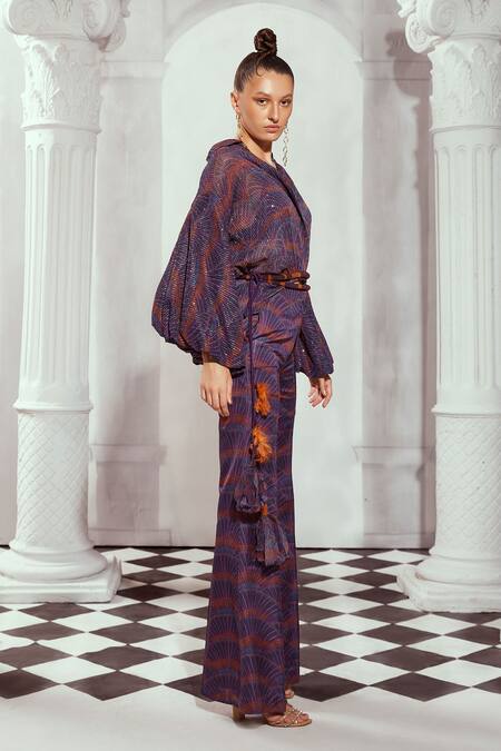 Nikita Mhaisalkar_Multi Color Beads Tie-up Belt _at_Aza_Fashions