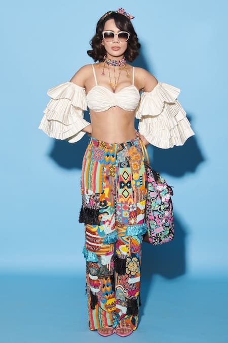 Esha L Amin Aztec Print Pant 