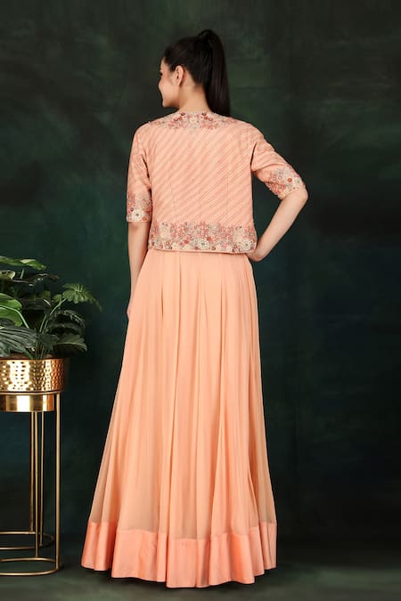 Nidhi Kejriwal Anarkali With Hand Embroidered Jacket 