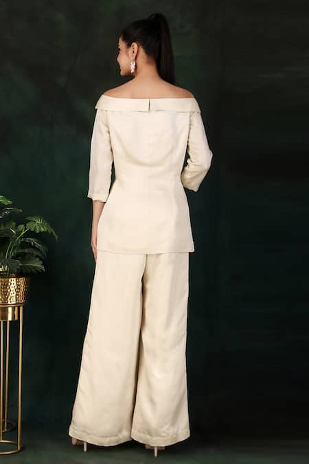 Nidhi Kejriwal Cutdana Embroidered Top & Palazzo Set 