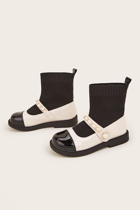 Ninobello Strap Embellished Belly Boots 