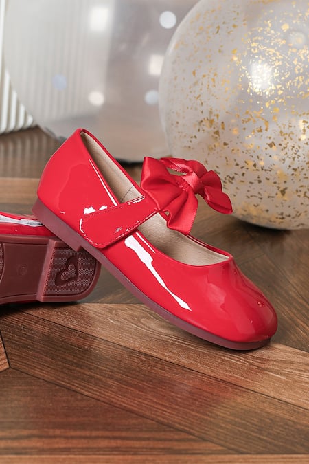 Shop_Ninobello_Red Bow Embellished Bellies _Online_at_Aza_Fashions