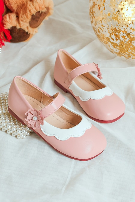 Ninobello Pink Stitchline Thread Flower Embroidered Bellies 