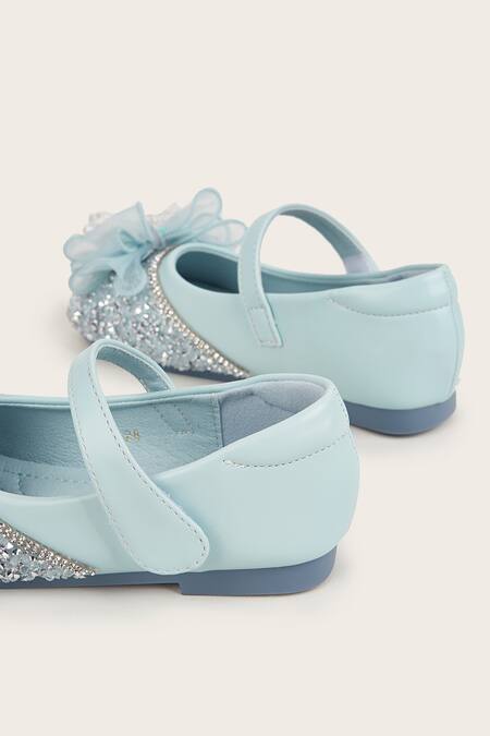 Ninobello_Blue Crystal Embellished Elsa Bellies_Online_at_Aza_Fashions