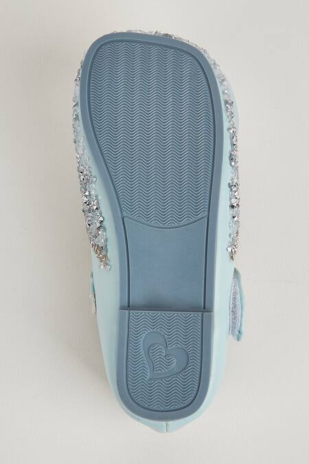 Buy_Ninobello_Blue Crystal Embellished Elsa Bellies_Online_at_Aza_Fashions