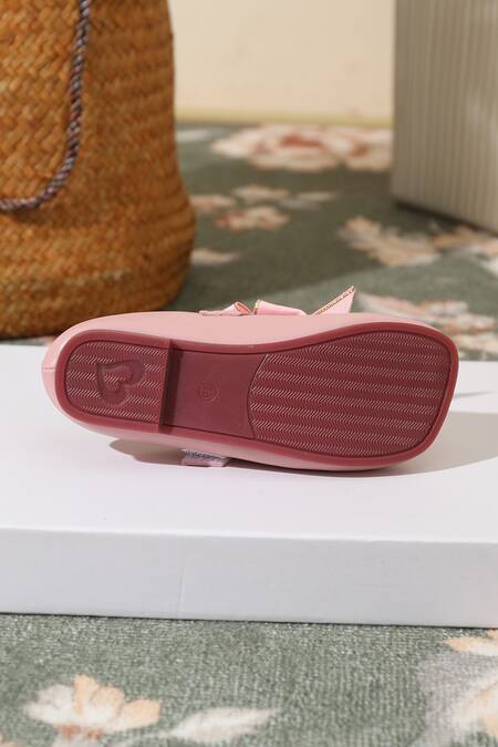 Shop_Ninobello_Pink Fancy Bow Embellished Mules_Online_at_Aza_Fashions