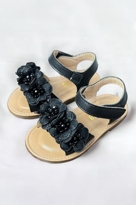Ninobello Floral Applique Embellished Sandal 