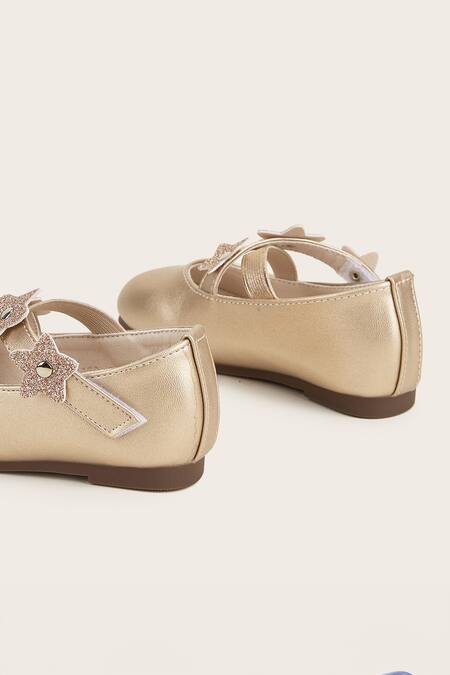 Buy Ninobello Gold Star Double Strap Embellished Bellies Online at Aza Fashions Buy_Ninobello_Gold Star Double Strap Embellished Bellies _Online_at_Aza_Fashions