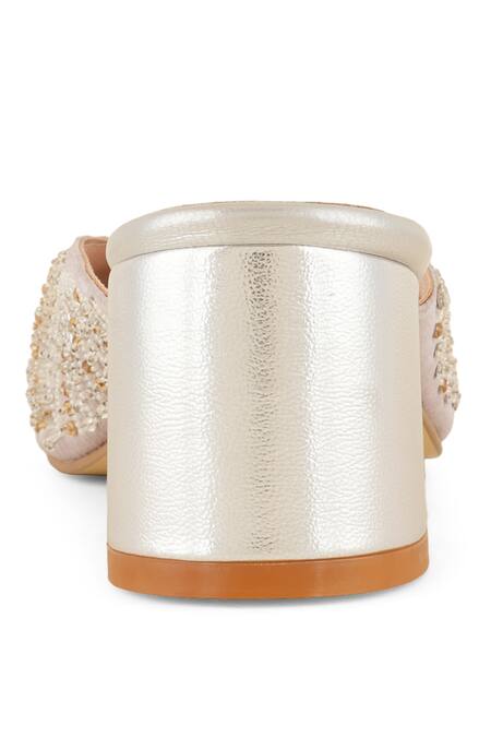 Shilpsutra Grey Bead Pewter Wrangle Embellished Heels Online at Aza Fashions Shilpsutra_Grey Bead Pewter Wrangle Embellished Heels _Online_at_Aza_Fashions