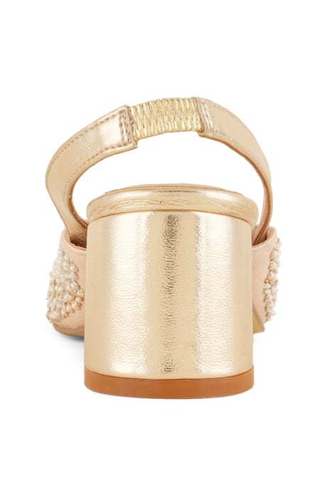 Shilpsutra Gold Zardozi Roshnara Embellished Heels Online at Aza Fashions Shilpsutra_Gold Zardozi Roshnara Embellished Heels _Online_at_Aza_Fashions