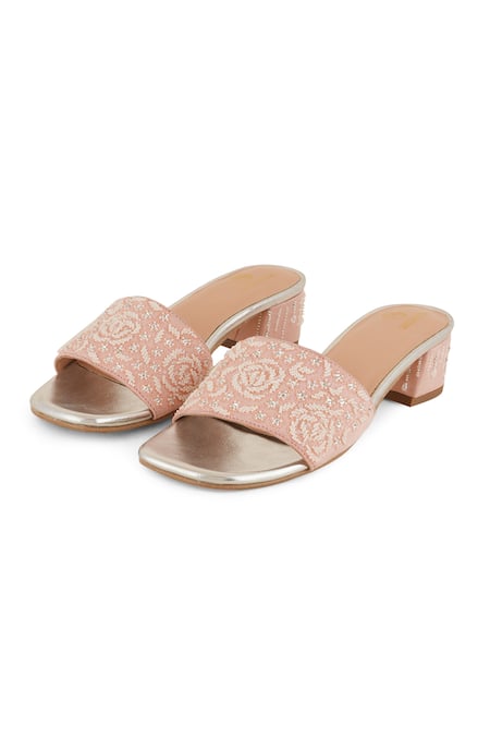 Shilpsutra Rosy Pearl Embellished Heels 