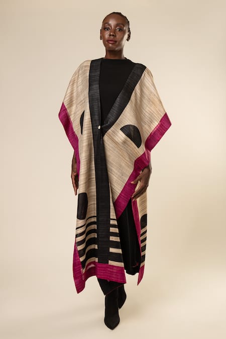 Aeshaane Polka Dots Pattern Front Open Jacket 