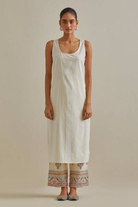 Buy Kora Pink Cotton, Chanderi Mirrors, Sequins, Tassels Patchwork Straight Kurta Set Buy_Kora_Pink Cotton, Chanderi Mirrors, Sequins, Tassels Patchwork Straight Kurta Set