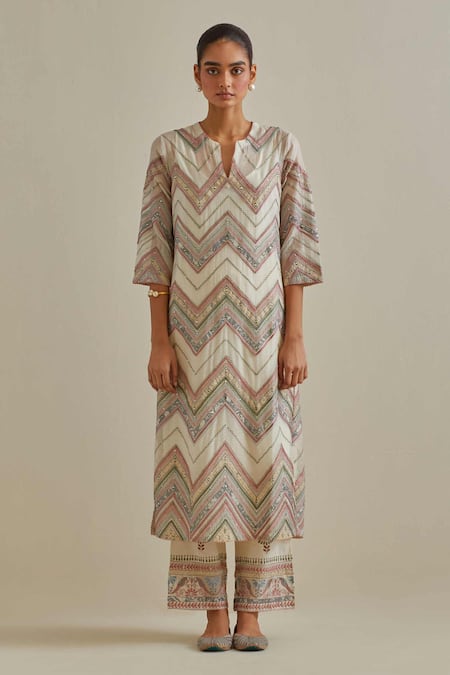 Buy Kora Pink Cotton, Cotton, Embroidery, Patchwork Straight Kurta Set Online at Aza Fashions Buy_Kora_Pink Cotton, Cotton, Embroidery, Patchwork Straight Kurta Set _Online_at_Aza_Fashions