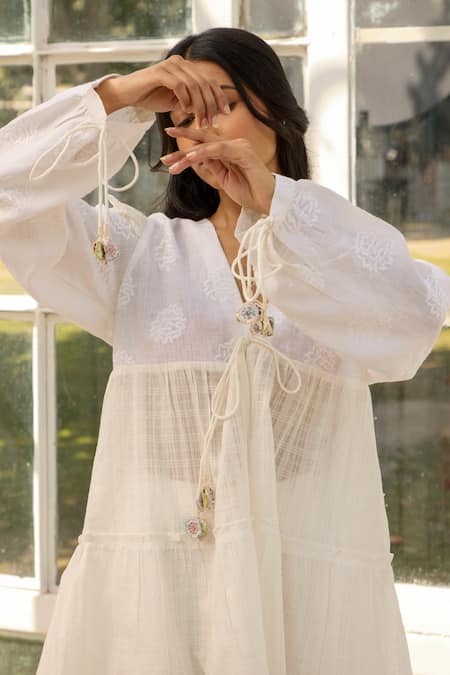 Banera Bernice Threadwork Bodice Top With Cutwork Pant 