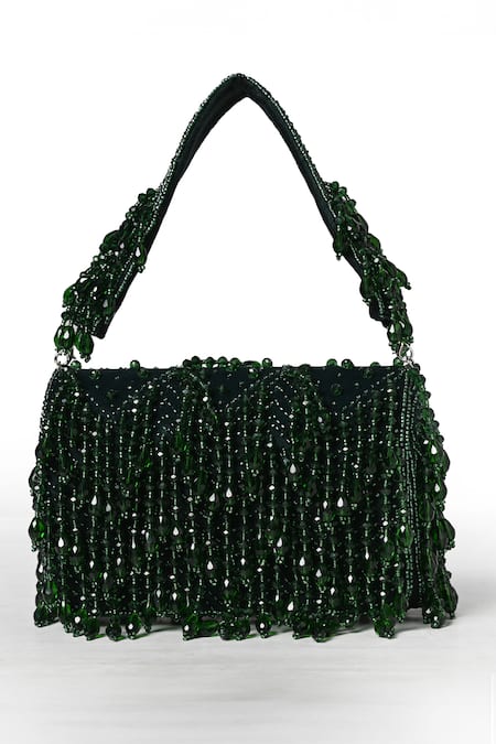 Shop House Of Webhin Green Crystals Jade Elegance Bag at Aza Fashions Shop_House Of Webhin_Green Crystals Jade Elegance Bag _at_Aza_Fashions