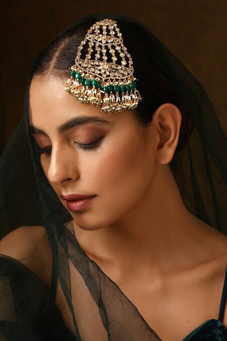 Buy_Swabhimann_Green Floral Cutwork Embellished Passa _Online_at_Aza_Fashions