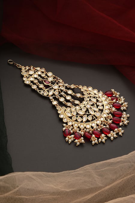 Shop_Swabhimann_Red Flower Cutwork Embellished Passa _at_Aza_Fashions