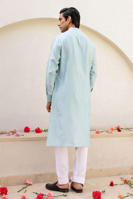 Chrkha Floral Placement Print Kurta With Pant 