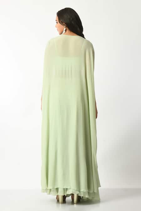 Salt And Spring Geometric Embroidered Blouse Pant Set 