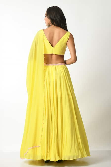 Salt And Spring Sequin Embellished Blouse Lehenga Set 