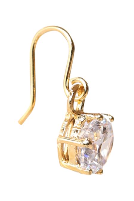 Sica Jewellery_White Crystals Stone Drop Earrings _Online_at_Aza_Fashions