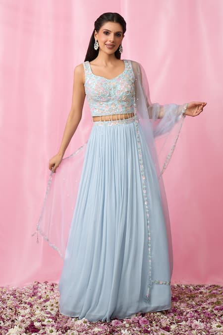 Alaya Advani Sequin Embellished Pleated Lehenga Set 