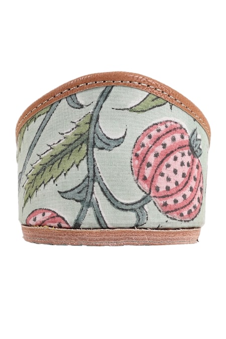 Buy_Imlee Jaipur_Green Sweet William Print Juttis _Online_at_Aza_Fashions