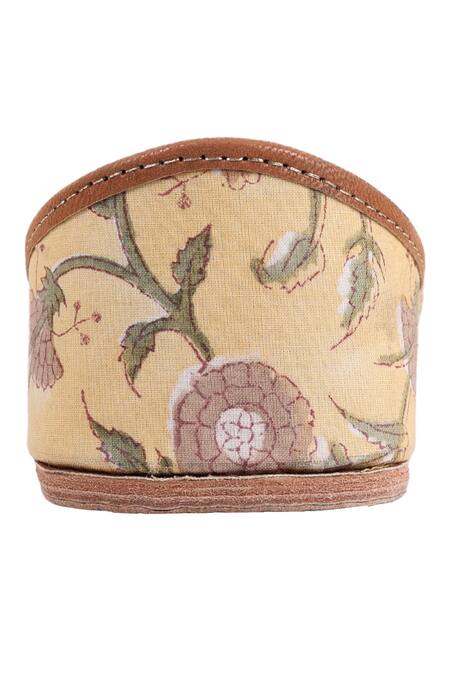 Buy_Imlee Jaipur_Yellow Embroidered Primrose Block Print Juttis _Online_at_Aza_Fashions