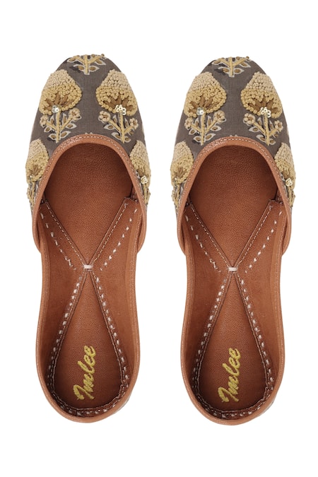 Imlee Jaipur Yarrow Floral Print Juttis 