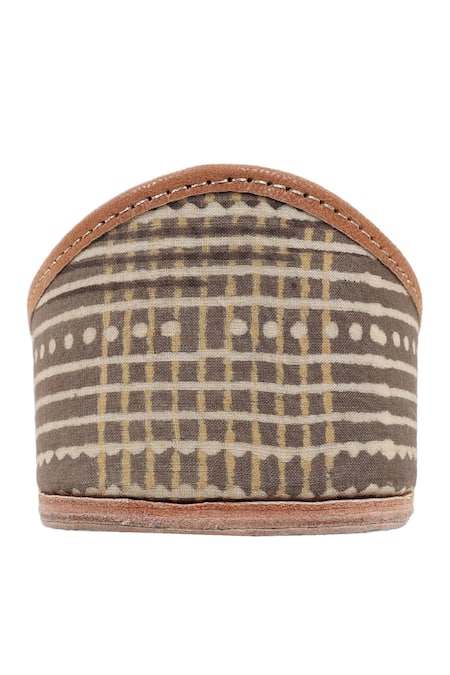 Buy_Imlee Jaipur_Brown Embroidered Yarrow Floral Print Juttis _Online_at_Aza_Fashions