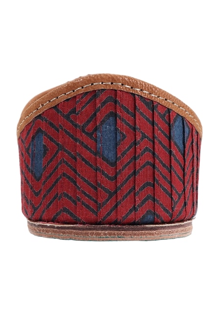 Buy_Imlee Jaipur_Maroon Embroidered Burning Bush Print Juttis _Online_at_Aza_Fashions