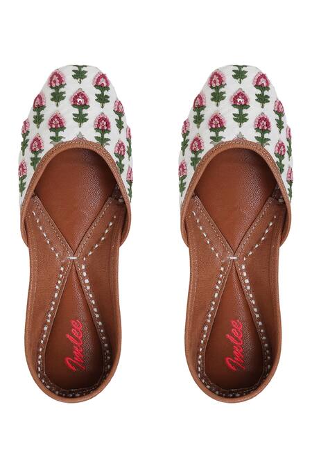 Imlee Jaipur Foxglove Block Print Juttis 