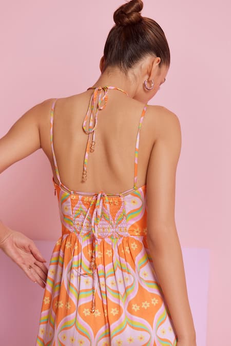 Shop NOIB Multi Color Modal, Satin Sweetheart Neck Chloe Hourglass Print Jumpsuit at Aza Fashions Shop_NOIB_Multi Color Modal, Satin Sweetheart Neck Chloe Hourglass Print Jumpsuit _at_Aza_Fashions