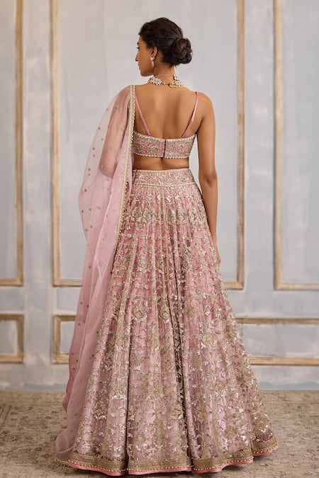 Cedar & Pine Ombre Embroidered Lehenga Set 