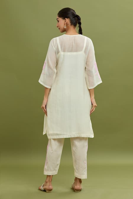 Jyoti Bansal Dori Placement Embroidered Kurta Set 