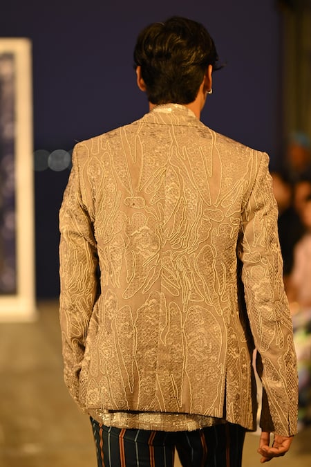 Kommal Sood Abstract Embroidered Jacket Trouser Set 