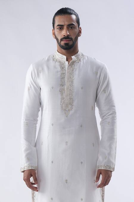 Buy Kommal Sood Off White Cotton, Silk Diamonds, Embroidery Dori Kurta With Churidar Online at Aza Fashions Buy_Kommal Sood_Off White Cotton, Silk Diamonds, Embroidery Dori Kurta With Churidar _Online_at_Aza_Fashions