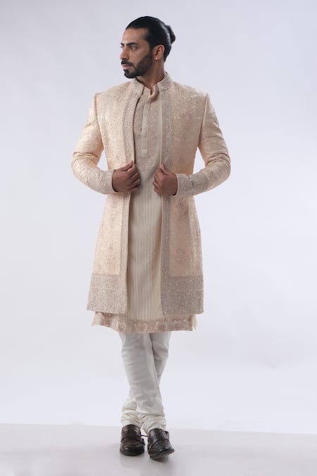 Kommal Sood Floral Dori Embroidered Sherwani Trouser Set