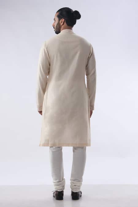 Kommal Sood Floral Embroidered Placket Kurta With Churidar