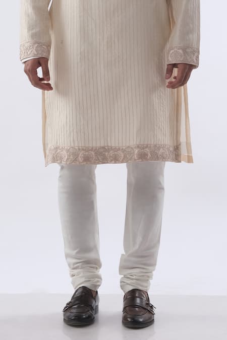 Buy Kommal Sood Peach Cotton, Silk Sequins Floral Embroidered Placket Kurta With Churidar Online at Aza Fashions Buy_Kommal Sood_Peach Cotton, Silk Sequins Floral Embroidered Placket Kurta With Churidar _Online_at_Aza_Fashions