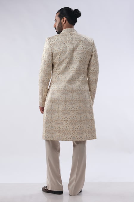 Kommal Sood Cutdana Moti Embroidered Sherwani With Trouser