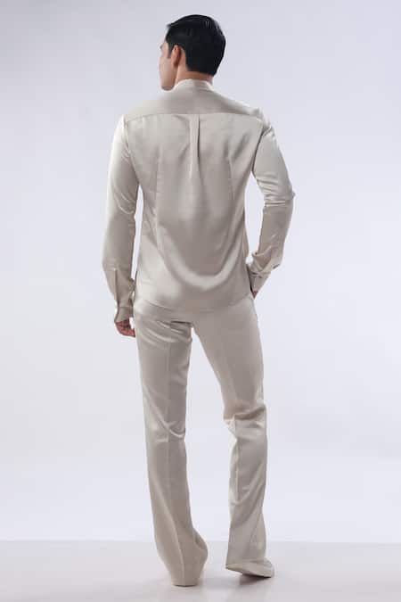 Kommal Sood Satin V Neck Kurta With Trouser 