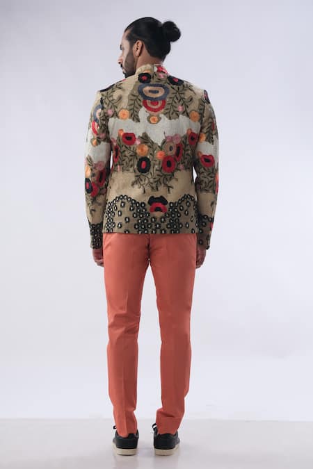Kommal Sood Floral Embroidered Jacket Trouser Set 