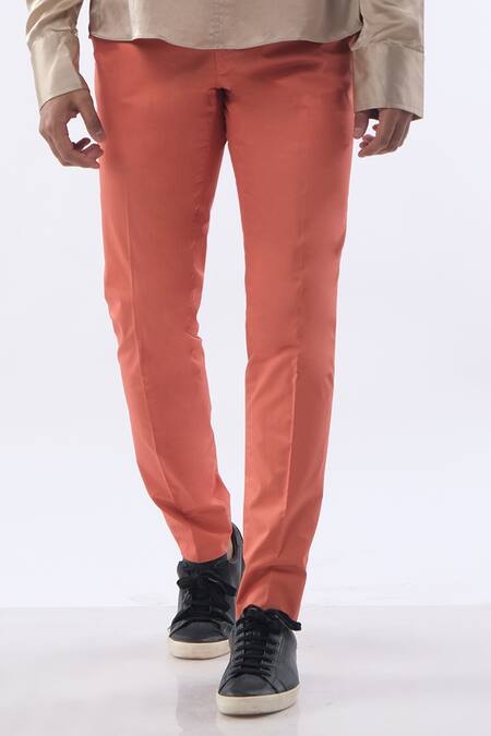 Kommal Sood_Gold Satin Plain Shirt With Contrast Trouser  _Online_at_Aza_Fashions