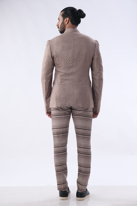 Kommal Sood Geometric Pattern Jacket Trouser Set 