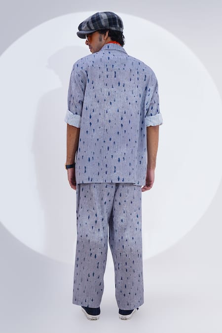 Jajaabor Abstract Geometric Print Shirt With Pant 